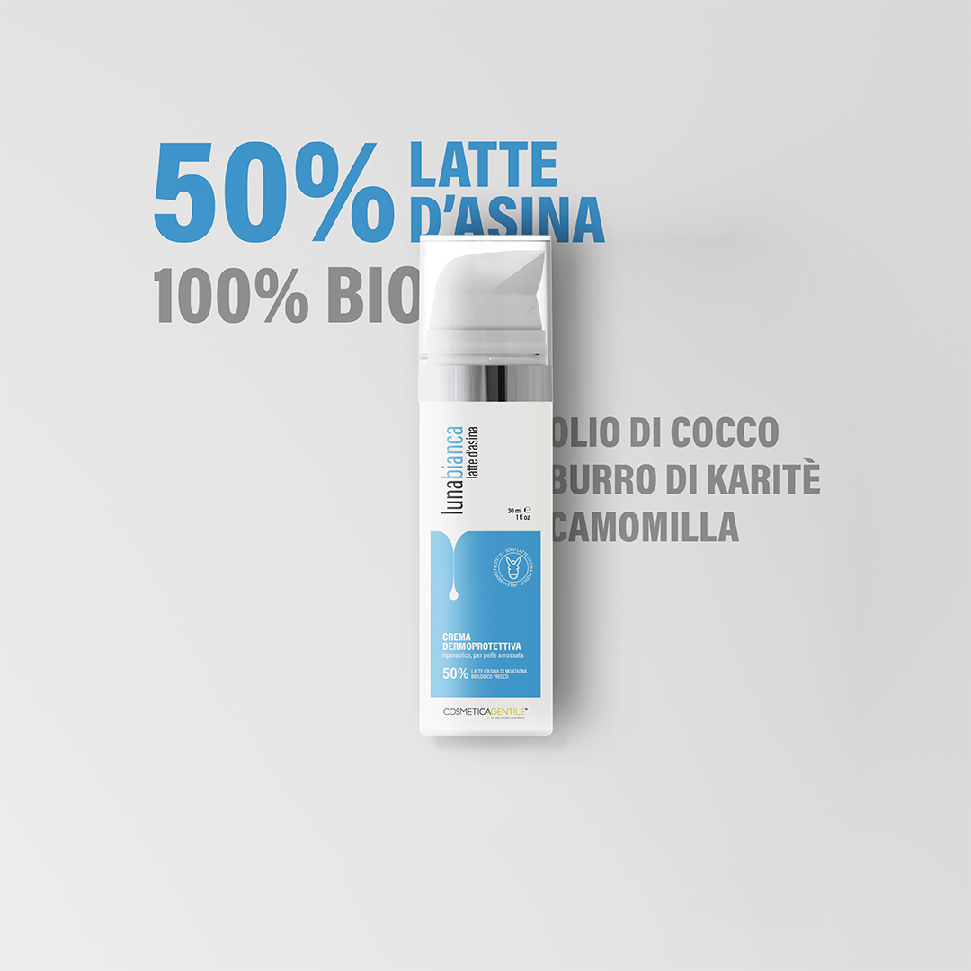 Crema dermoprotettiva latte d'asina 50% Luna Bianca